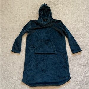 32 Degrees Plum Hooded Lounge Hoody - Ultrasoft Plush Midnight Blue